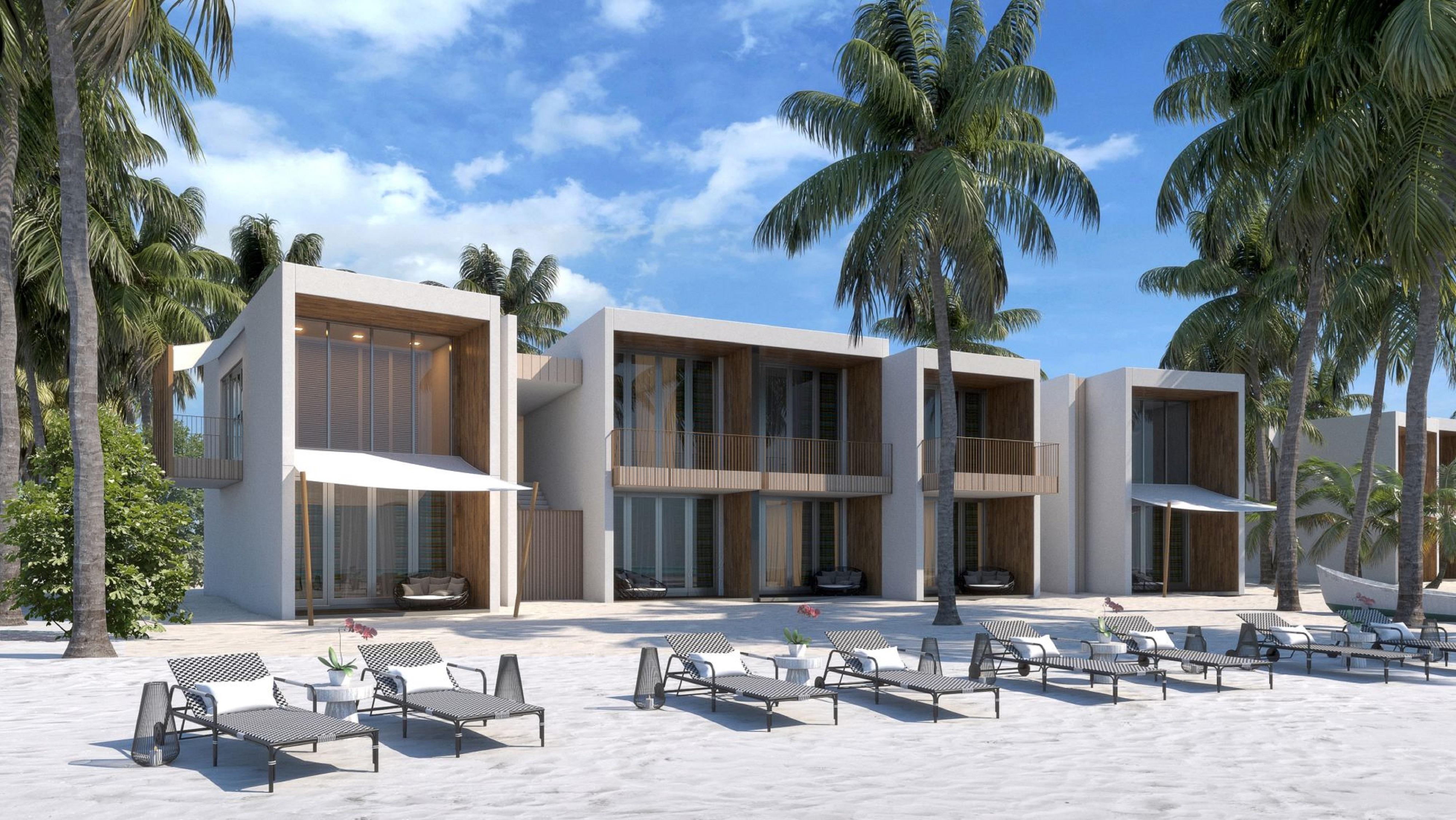 فندق هارد روك مالديفز Emboodhoo Lagoon المظهر الخارجي الصورة The Beach Villas